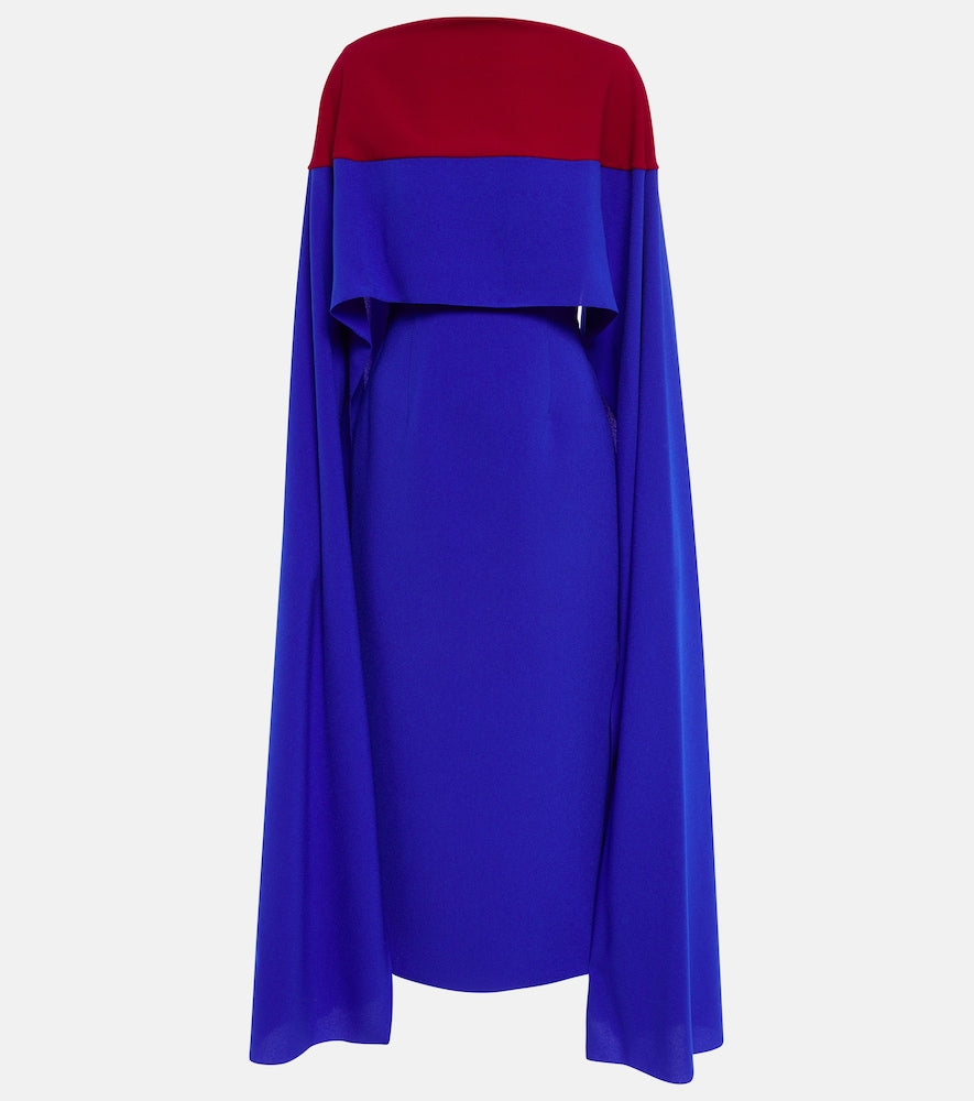 Roksanda Elina cape midi dress. Roksanda Elina 披肩中长连衣裙