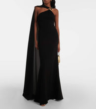 Roland Mouret Asymmetric caped cady gown