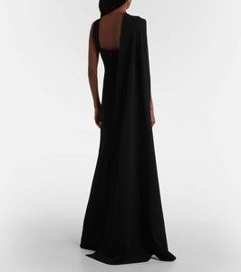 Roland Mouret Asymmetric caped cady gown