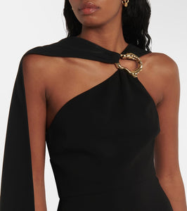 Roland Mouret Asymmetric caped cady gown