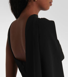 Roland Mouret Asymmetric caped cady gown