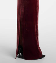 Roland Mouret Embellished velvet bustier gown