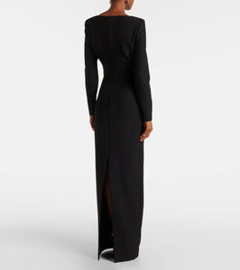 Roland Mouret Floral-appliqu√É¬© cr√É¬™pe gown