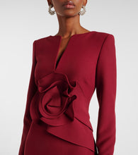 Roland Mouret Floral-appliqu√É¬© cr√É¬™pe gown