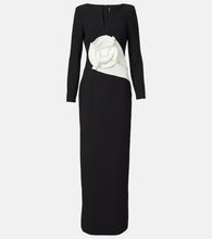 Roland Mouret Floral-appliqu√É¬© cr√É¬™pe gown