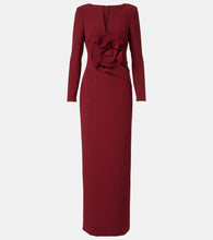 Roland Mouret Floral-appliqu√É¬© cr√É¬™pe gown
