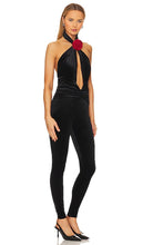 Ronny Kobo Abreen Velvet Catsuit in Black