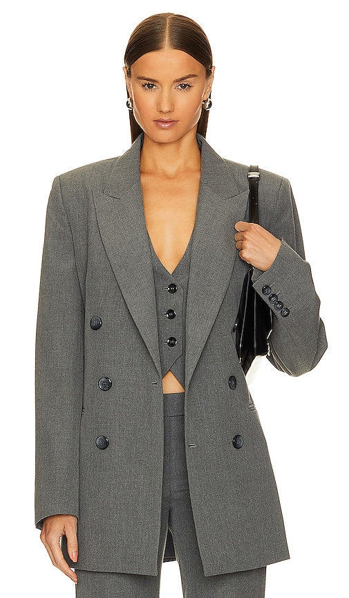 Ronny Kobo Calen Blazer in Grey - Ronny Kobo - Blazer Calen en gris - Ronny Kobo Calen 灰色西装外套 - Ronny Kobo Calen Blazer in Grau - Ronny Kobo Calen 블레이저 그레이 색상 - Blazer Ronny Kobo Calen in grigio