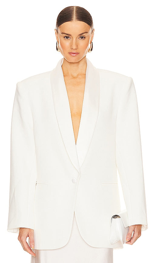 Ronny Kobo Everlan Blazer in White - Ronny Kobo - Blazer Everlan en blanc - Ronny Kobo Everlan 白色西装外套 - Ronny Kobo Everlan Blazer in Weiß - Ronny Kobo Everlan 블레이저 화이트 색상 - Blazer Ronny Kobo Everlan in bianco