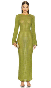 Ronny Kobo Exa Knit Dress in Green - Robe en maille Ronny Kobo Exa en vert - Ronny Kobo Exa 绿色针织连衣裙 - Ronny Kobo Exa Strickkleid in Grün - Ronny Kobo 엑사 니트 드레스 - Abito in maglia Ronny Kobo Exa in verde