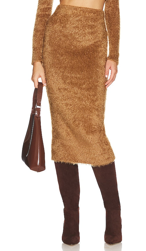 Ronny Kobo Faber Knit Skirt in Brown - Ronny Kobo Faber - Jupe en tricot marron - Ronny Kobo Faber 棕色针织半身裙 - Ronny Kobo Faber Strickrock in Braun - Ronny Kobo Faber 니트 스커트브라운 색상 - Gonna in maglia Ronny Kobo Faber in marrone