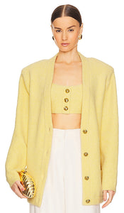 Ronny Kobo Hilari Cardigan in Yellow - Ronny Kobo Cardigan Hilari en jaune - Ronny Kobo Hilari 黄色开衫 - Ronny Kobo Hilari Cardigan in Gelb - Ronny Kobo Hilari 카디건 옐로우 색상 - Cardigan Ronny Kobo Hilari in giallo