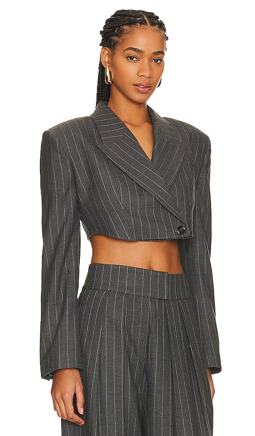 Ronny Kobo Orlo Blazer in Charcoal