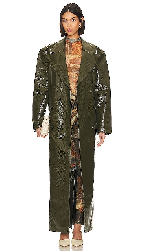 Ronny Kobo Roxton Coat in Olive - Manteau Ronny Kobo Roxton en olive - Ronny Kobo Roxton 橄榄色外套 - Ronny Kobo Roxton Mantel in Oliv - Ronny Kobo 록스턴 코트 올리브 색상 - Cappotto Ronny Kobo Roxton in oliva
