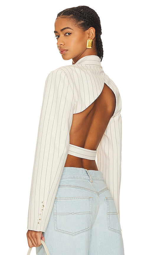 Ronny Kobo Santos Jacket in White - Veste Ronny Kobo Santos en blanc - Ronny Kobo Santos 白色夹克 - Ronny Kobo Santos Jacke in Weiß - Ronny Kobo Santos 재킷 화이트 색상 - Giacca Ronny Kobo Santos in bianco