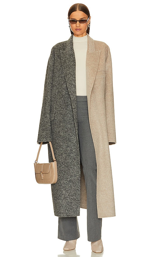 Ronny Kobo Wendalin Coat in Grey,Beige - Manteau Ronny Kobo Wendalin en gris, beige - Ronny Kobo Wendalin 灰色、米色外套 - Ronny Kobo Wendalin Mantel in Grau, Beige - Ronny Kobo 웬달린 코트 그레이,베이지 색상 - Cappotto Ronny Kobo Wendalin in grigio, beige