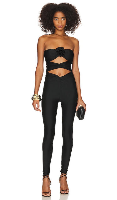 Ronny Kobo X Revolve Amir Jumpsuit in Black - Combinaison Ronny Kobo X Revolve Amir en noir - Ronny Kobo X Revolve Amir 黑色连身裤 - Ronny Kobo X Revolve Amir Overall in Schwarz - Ronny Kobo X Revolve Amir 점프수트 - Tuta Ronny Kobo X Revolve Amir in nero