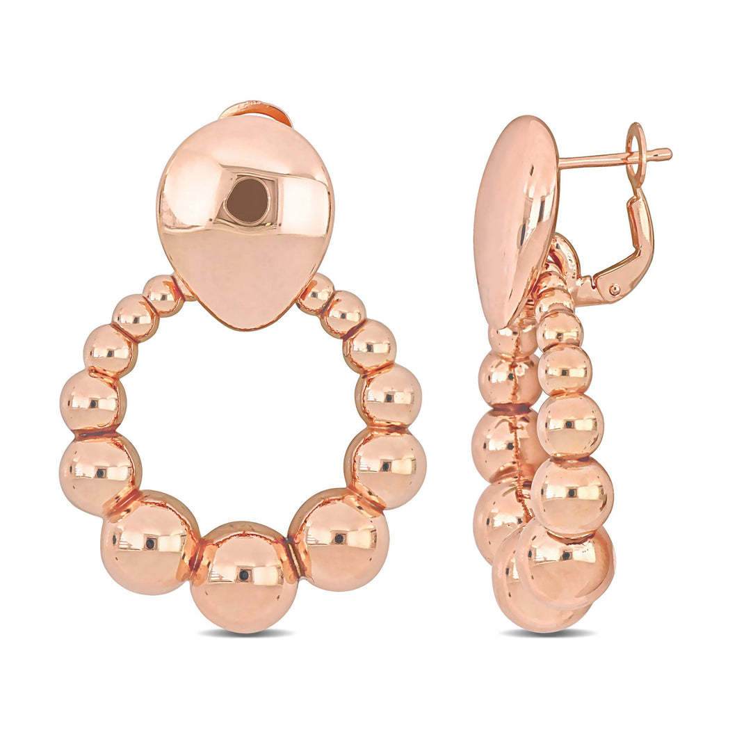 Rose Gold Door Knocker Hoop Earrings
