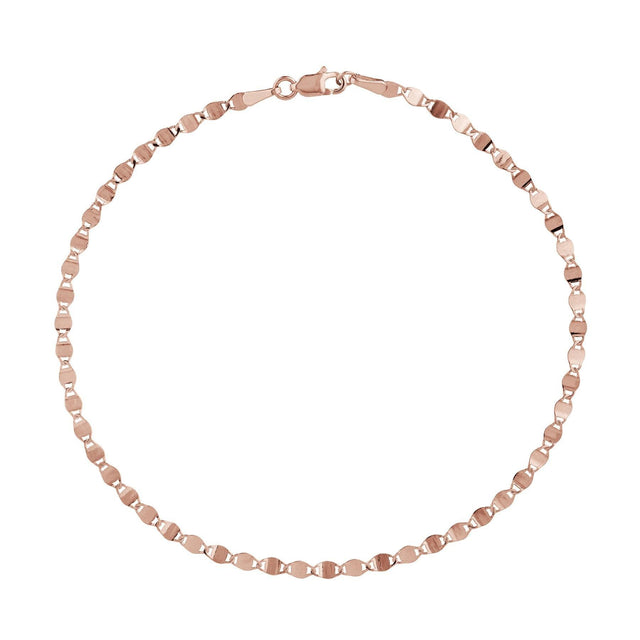 Rose Gold Solid Valentino Chain Bracelet | 2.7mm