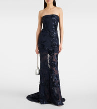 Rotate 3D mesh maxi dress