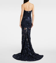 Rotate 3D mesh maxi dress