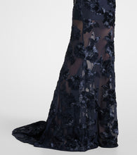 Rotate 3D mesh maxi dress