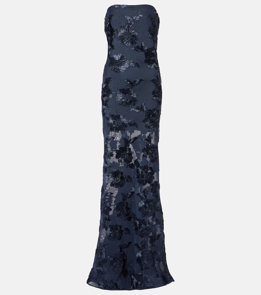 Rotate 3D mesh maxi dress. 旋转3D网状长裙