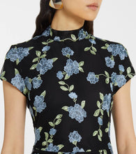 Rotate Asymmetric mesh midi dress