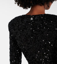 Rotate Bow-detail sequined minidress