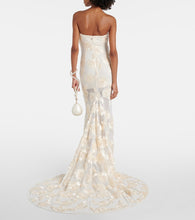 Rotate Bridal Alberty floral-appliqu√É¬© mesh gown