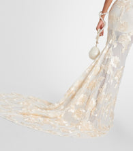 Rotate Bridal Alberty floral-appliqu√É¬© mesh gown