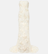 Rotate Bridal Alberty floral-appliqu√É¬© mesh gown. Rotate Bridal Alberty 花卉贴花网纱礼服