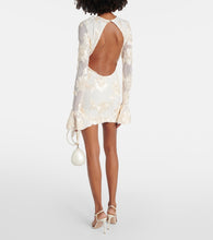 Rotate Bridal Rosita floral-appliqu√É¬© mesh minidress