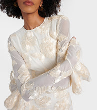 Rotate Bridal Rosita floral-appliqu√É¬© mesh minidress