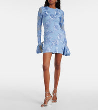 Rotate Bridal floral-appliqu√É¬© mesh minidress