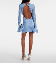Rotate Bridal floral-appliqu√É¬© mesh minidress