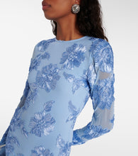 Rotate Bridal floral-appliqu√É¬© mesh minidress