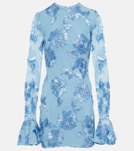 Rotate Bridal floral-appliqu√É¬© mesh minidress. Rotate Bridal 花卉贴花网纱迷你连衣裙