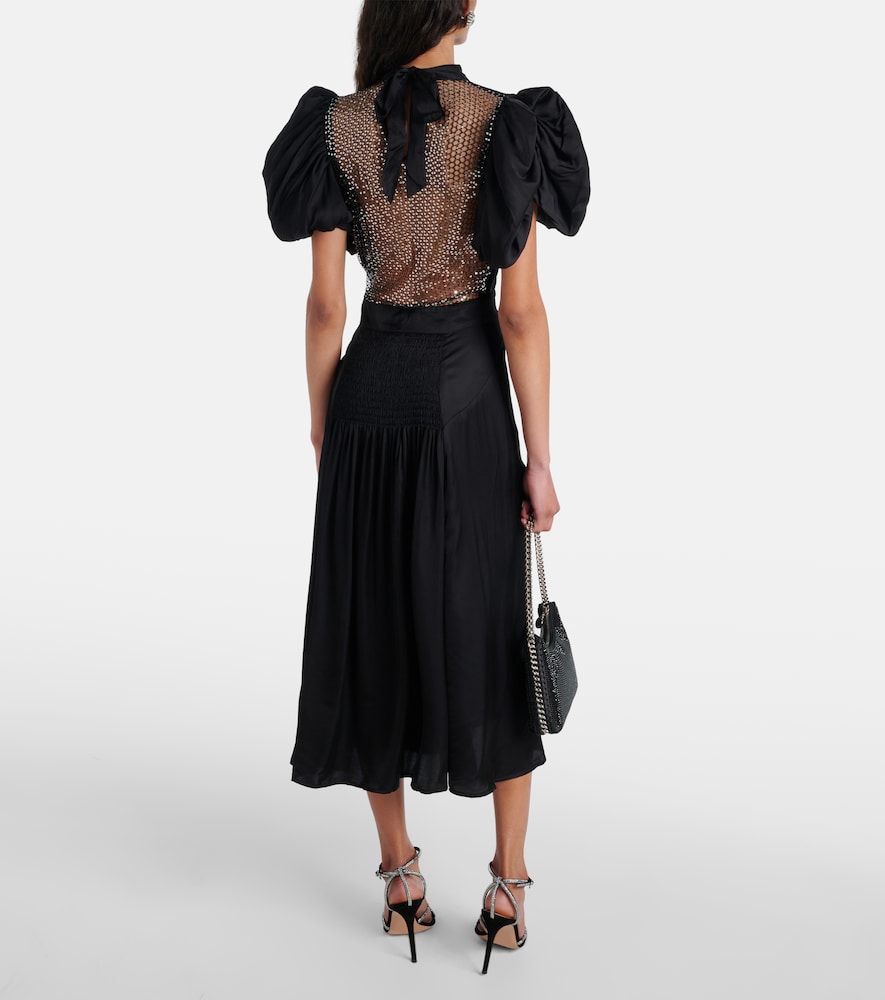 Rotate Dawnana embellished puff-sleeve gown