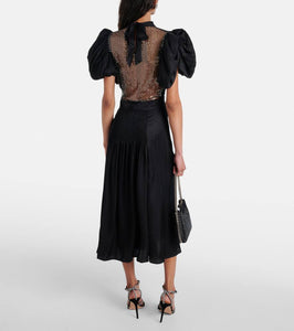 Rotate Dawnana embellished puff-sleeve gown
