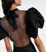 Rotate Dawnana embellished puff-sleeve gown