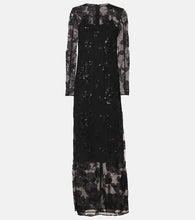Rotate Embellished mesh maxi dress. 旋转装饰网纱长裙