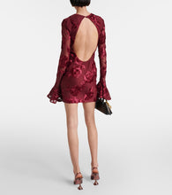 Rotate Floral embroidered mesh minidress
