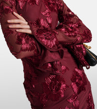 Rotate Floral embroidered mesh minidress