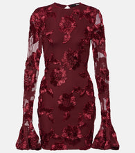 Rotate Floral embroidered mesh minidress. 旋转花卉刺绣网纱迷你连衣裙