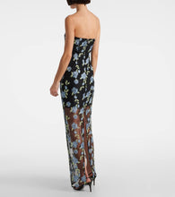 Rotate Floral mesh tube dress