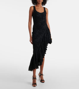Rotate Floral ruffled midi dress