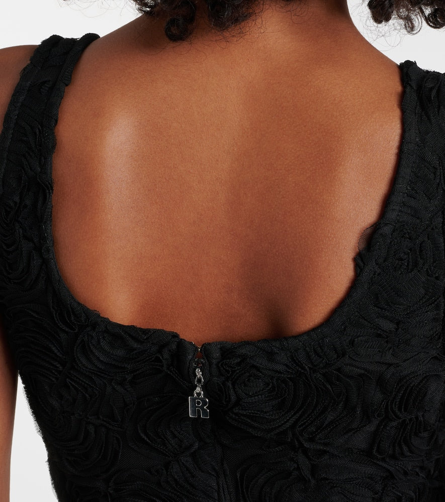 Rotate Floral ruffled midi dress