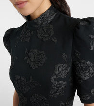 Rotate Jacquard midi dress