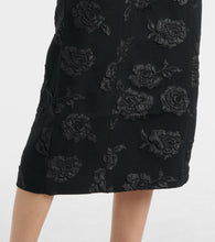Rotate Jacquard midi dress